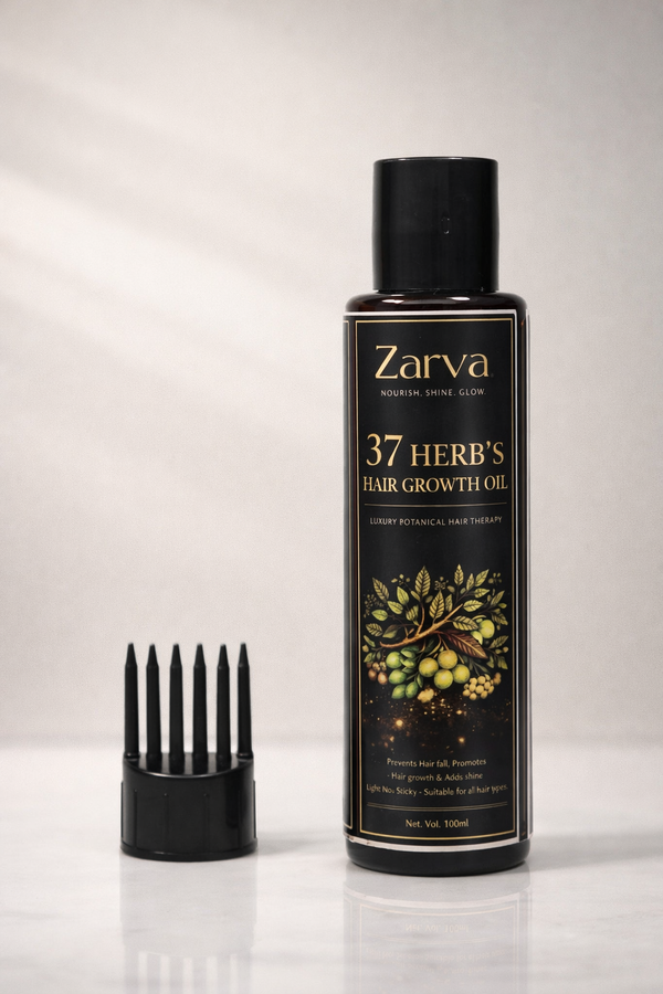 Zarva 37 Herbs Hair Growth Oil – Anti Hair Fall Ayurvedic Oil (100 ml)