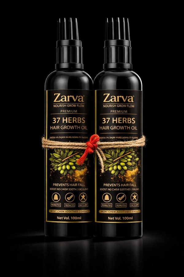 Zarva 37 Herbs Hair Growth Oil – Anti Hair Fall Ayurvedic Oil (100 ml) ( Combo ) - 2