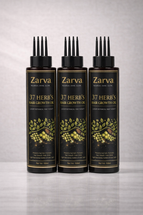 Zarva 37 Herbs Hair Growth Oil – Anti Hair Fall Ayurvedic Oil (100 ml) ( 3 Combo )