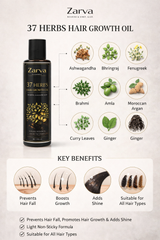 Zarva 37 Herbs Hair Growth Oil – Anti Hair Fall Ayurvedic Oil (100 ml) 2