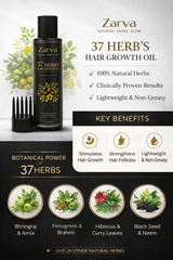 Zarva 37 Herbs Hair Growth Oil – Anti Hair Fall Ayurvedic Oil (100 ml) 6